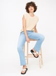 Tu Mid Denim Shape High Waisted Flared Jeans 12L Light female