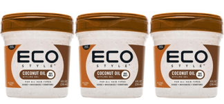 Eco Style Hair Gel Coconut Oil Max Hold 236ML x 3