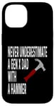 Coque pour iPhone 14 Never Underestimate A Gen X Dad With A Hammer Humour Funny