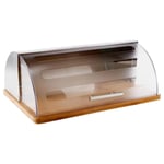 Bambou Bamboo And Stainless Steel Bread Bin