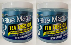 2 X Blue Magic Tea Tree Oil Leave-In Styling Hair Conditioner 390g/13.75OZ.