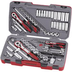 TENGTOOL Hylsnyckelsats Med 1/4tum, 3/8tum och 1/2tum fyrkantsfäste Teng Tools TM111