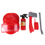 5pcs Children Firefighter Fireman Cosplay Toys Kit Helmet Fire Extinguisher#TT