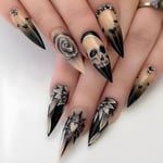 Halloween Skull Fake Nails Grandioose Nail Press on Nails