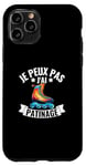 Coque pour iPhone 11 Pro Je Peux Pas J'ai Patinage Artistique Patin A Glace Humour