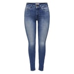 Jean FEMME Only Onlblush Mid Sk Ank Rw Dnm coton bleu