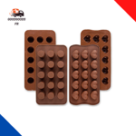 Lot De 4 Moules À Chocolat En Silicone Pour Chocolat, Gelée, Bonbons