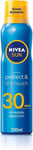 NIVEA SUN Protect & Dry Touch Cooling Sun Mist, SPF30, 200 ml, Refreshing Suncr