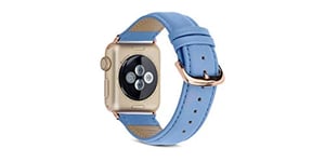 dbramante1928 Madrid-Bracelet en Cuir véritable Saffiano pour Apple Watch 38/40 mm-Couleur Forever Blue Unisexe Adulte, 30