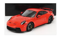 MINICHAMPS 117069000 Porsche - 911 992 GT3 Coupe 2021 - Black Wheels - Orange