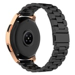 20 mm Samsung Galaxy Watch Active / Garmin Vivoactive 3 klockarmband i rostfritt stål - Svart