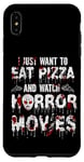 iPhone XS Max Scary Horror Movie Blood I Just Want To Eat Pizza And Watch Case