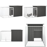 Vidaxl - Clapier Anthracite 200x91x100 cm Acier galvanisé - cage pour lapins - cages pour lapins - Home & Living - Anthracite