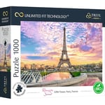 Trefl-1000 Pièces, Carton Le Plus Épais, Bio, Tour, Divertissement pour Adultes et Enfants à partir de 12 Ans, 10693, Puzzles UFT Romantic Sunset: Eiffel Tower, Paris, France, 1000