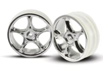 Traxxas 2473 Tracer Front Wheels, Chrome, Bandit, 2-Piece (US IMPORT)