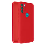 Case for Motorola Moto G71 5G Silicone Semi-Rigid Soft-touch Finish red