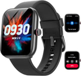 Montre Connect¿¿E Homme Pour Samsung,Iphone,Android,1.91"" Montre Connect¿¿E Femme Avec Appel Bluetooth,Voix De L'ia,Alexa Int¿¿Gr¿¿E,Smartwatch Moniteur De Spo2,Sommeil,Podometre,Calories,Ip68-Noir