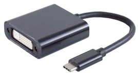 USB-C til DVI adapter - 4K/30Hz - Sort