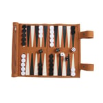 Rullbar Backgammon Brädspel Mikrofiber Bärbar Set