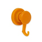 FIRST4MAGNETS Orange Rubber Coated Neodymium Magnet with Swivel Hook for Holding Rope, Wires and Clothing - 43mm Dia