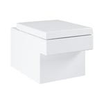 Cuvette Cube Ceramic sans bride avec fixations invisibles Blanc alpin + Abattant softclose (CubeCeramic) - Grohe