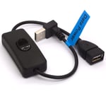 Câble D'Extension Usb Avec Interrupteur Marche/Arrêt, Angle Vers Le Bas À 90 Degrés Usb 2.0 Mâle Vers Femelle Prise En Charge Des Pc, Tv, Système Ios (Gauche) (Down)