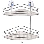 Lot de 2 étagères d'angle pour douche etagere murale salle de bain 2 paniers de douche etagere de support de rangement de salle de bains de support