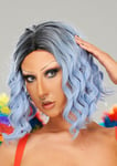 Womens Festival Cute Baby Blue Wavy Wig