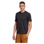 adidas Men's Yoga Base Training Tee, Black/Carbon, XS