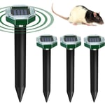 Csparkv - Répulsif Solaire pour Taupe 4 pièces Répulsif Taupe Solaire, Repulsif Souris et Rats Ultrason, Anti Souris Ultrason pour Repousser Taupes,