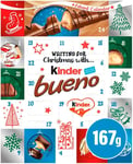 Kinder Bueno Advent Calendar 2024, Christmas Advent, 24 Assorted Milk Chocolate