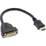 InLine 17670I Câble Adaptateur HDMI vers DVI Femelle 0,2 m