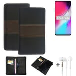 Phone Case + earphones for Samsung Galaxy S10 Wallet Cover Bookstyle protective