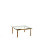 HAY - Kofi Water-Based Lacquered Oak Frame W. Clear Reeded Glass Tabletop 80X80 - Sofabord - Martin Solem