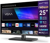 Smart Tv 25 Pouces (64Cm) Full Hd,Vidaa Os Télévision Avec Triple Tuner Appli Mobile,App Store,Netflix/Dazn/Wifi, Hdmi,V25-Af3Q1,2024