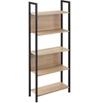 TecTake Étagère Westport 62x24x165,5cm étagère sur Pied bibliothèque Meuble de Rangement Style Industriel diverses Couleurs (Bois Clair Industriel)