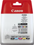Genuine PGI580 & CLI581 Ink Cartridges for Canon Pixma TS9150 TS8350 TS8351 BOX