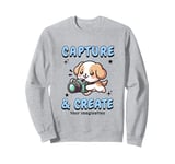 Cute Camera Dog Photographer Photo Capture & Create Puppy Sweatshirt