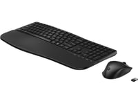 Hp 685 Comfort Dual-Mode Keyboard And Mouse Combo, Fullstor (100 %), Trådlös, Trådlös Rf + Bluetooth, Svart, Mus Inkluderad