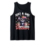 Just A Girl Who Loves Panthers Women Girls Panther Lover Tank Top