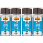 Hycote Colour Spray Paint Aerosol XDFD107 Ford Rio Brown 150mL Fast Drying x4