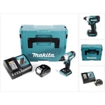 Makita - dtd 155 RM1J Visseuse à percussion sans fil 18 v Brushless + Coffret de transport makpac + 1x Batterie BL1840 4,0 Ah + Chargeur dc 18 rc