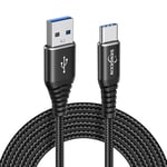 Extra long USB C Charger Cable 3M,Nylon Braided USB A to USB C Charger Cable for Samsung Galaxy S22 S21 S23 S20 S10 S9 A51 A50 A53 A52S A40 A41 A33 A32 A23 A20e A21s A13 A12 A70 A71,Note 10 9 8