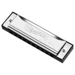 OFFCUP Harmonica Chromatique, 10 Trous 40 Tons Clé de Do Harmonica, Harmonica Blues avec Sac de Rangement pour Débutants Enfants Étudiants Adultes Comme Meilleur Cadeau- Argent