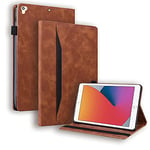 JIan Ying Case for iPad Air/Air 2 /iPad 9.7 (2017)/(2018) Slim Lightweight Business Elegant Protector Cover Brown