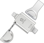 Clé Usb 512 Go Certifiée Mfi Iphone Stockage Mémoire Iphone Clé Usb 3 En 1 Iphone Photo Stick Lightning Extension De Stockage Ipad Clé Usb C Android Photo Stick Iphone Pendrive Ipad Memory S[Q2667]