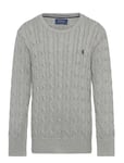 Ralph Lauren Kids Combed Cotton-Ls Cable Cn-Tp-Swt Grå