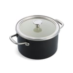 KitchenAid Steel Core Enamel Matte Black 20cm Casserole