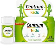 Centrum Kids Multivitamin for Kids, 30 Tablets, Vitamins with 16 Essential Nutr