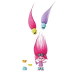 Mattel Trolls 3, Figurine Poppy Hair Pops à Fonction Avec Vêtements Amovibles, 2 Hair Pops Et Accessoires Surprises Inclus, Jouet Enfant, A Partir De 3 Ans, HNF10